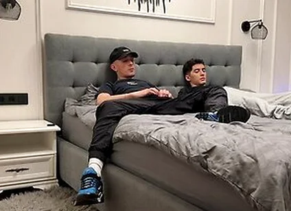 Two Friends Jerk Off Together