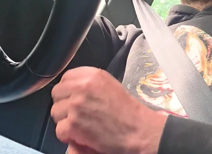Straight Guy Gets Horny and Jerks off While Driving, He Almost Got Caught