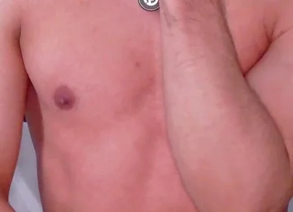 Rubbing My Nipples with Saliva
