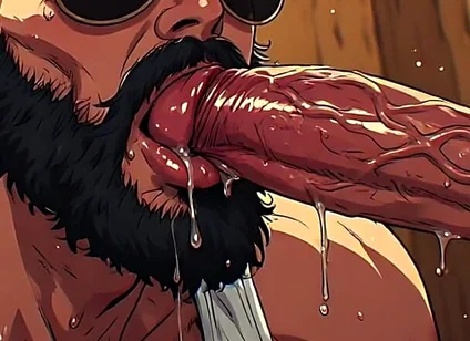 Bearded Hunks Sucking Cock Art
