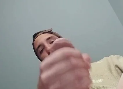 Young Guy Jerks off His Big Cock and Cums