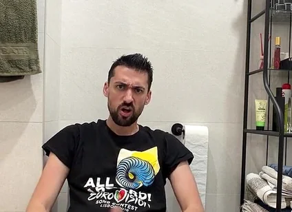 Hot Stepdaddy Jerking off Like Crazy in Public Bathroom
