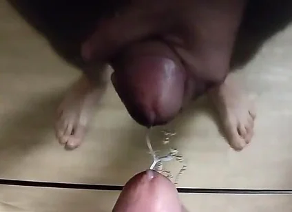 Cumming on my black fridge