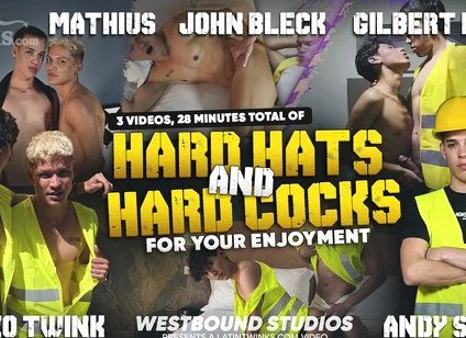 Hard Hats & Hard Cocks - 3 Hot Twink Builder & Plumber Scenes - John Bleck, Mateo Twink, Andy Scott, Gilbert Moon & Mathius