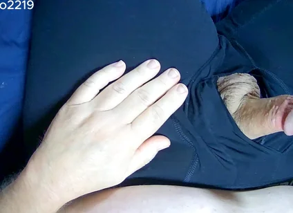 Another View of My Jerking My Smooth Cock