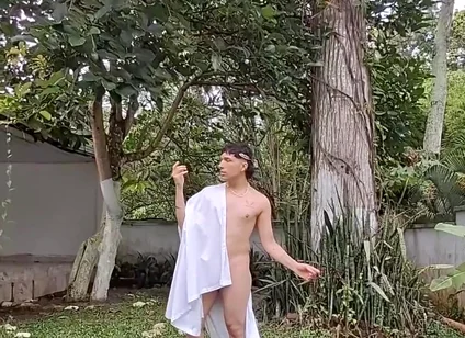 Greek God Turned to Stone Gets Fucked to Be Thawed Out