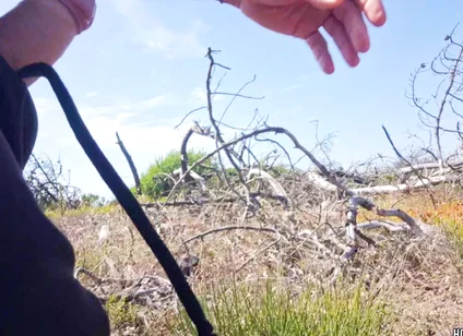 Masturbating My Big Cock on a Beach - Walking Excited