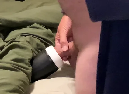 Filling up My Mouth Toy with Future Cum Lube