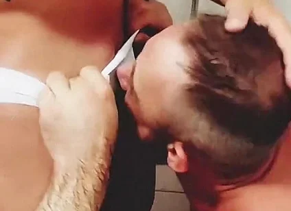 White Speedo Bareback Fun in the Locker Room Showers