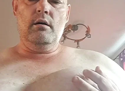 The Slut Just Can't Keep Her Hands off Her Tits