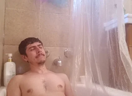 Handsome Man Explodes Thick Cum in the Bathtube