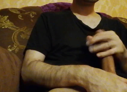 Horny Guy Jerking and Cumming. so Much Thick Cum