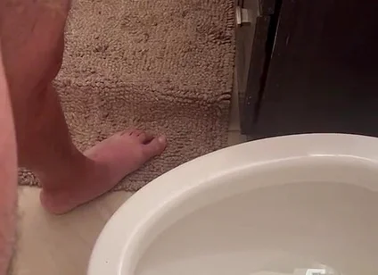 Pissing in the Restroom at Home