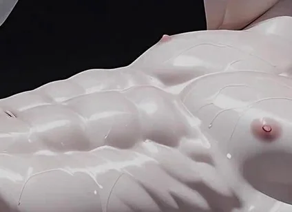 Albino Twink Oiled Chest Caress Leading to Gentle Cock Play