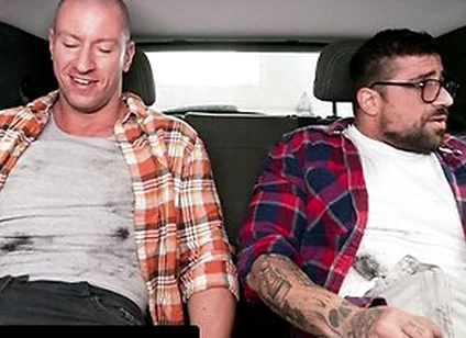 Buddies Alex & Cam Crawford Fix Car Then Jerk Off In The Backseat Before Road Trip