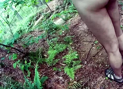 Uncut Cock Nude Walk in the Woods