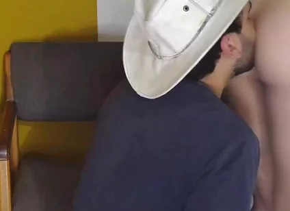 Cute Cowboy Gives His Ass to His Straight Cousin to Get Fucked Creampie