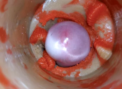 The Camera Inside the Deep Pussy Records a Huge Ejaculation with a Stuck Condom 4K