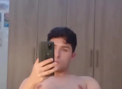 Jerking off and Cum Mirror