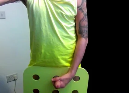 Inked Twink Boy Adam Wanks One Out