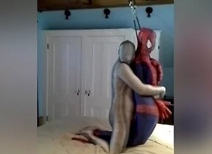 Zentai Croc Has Some Fun With Captured Dummy Spiderman