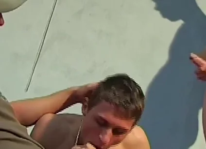 Horny Gay Apprentices' Sweaty Threesome Fuck on Construction Site