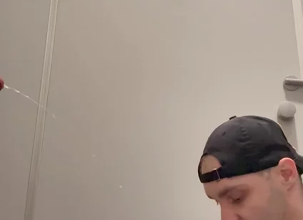 Gay Skinhead Kinkysirius Take a Gold Shower Public Toilet