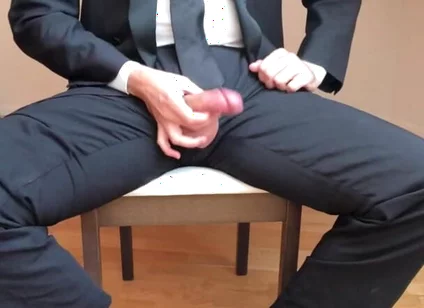 Black Suit Masturbation