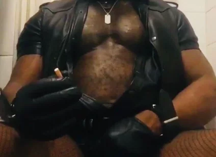 Leather Muscle Verbal Smoke Session