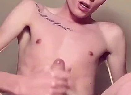 POV From Below: Skinny Twink's Huge Uncut Dick Swings & Jerks to Massive Cumshot - Amateur Ground View
