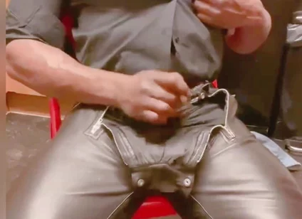 Leather Muscle Stepdad Solo Titplay