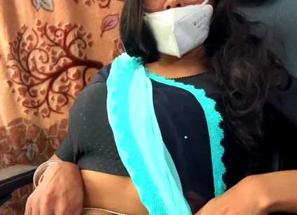 Crossdresser in Saree Jerking off