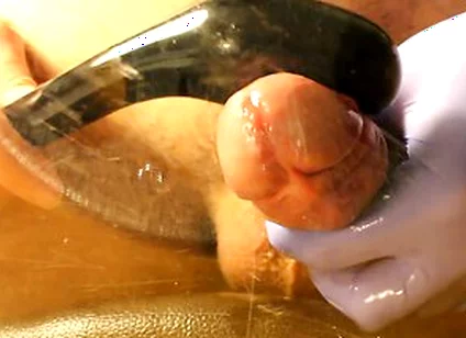 Thick Cumshot On Glass Close Up After Edging My Cock With A Vibrator