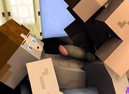 Late Game Night With The Boys - Minecraft Gay Sex Animation