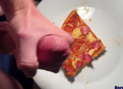 Twink Squirt on His Pizza