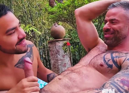 Stiff, Uncut Cock Slipping In And Out