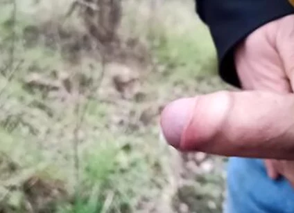 Someone Can See Me! Cum And Pee Outdoors