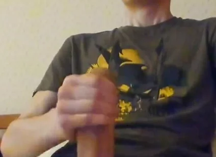 A skinny Guy Shoots a Huge Portion of Sperm and gets a Strong Orgasm