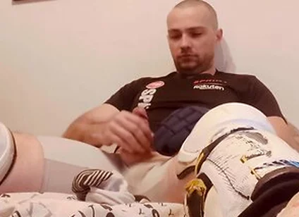 Wank In Hockey Shinpads Soccer Cleats And Hockey Gloves