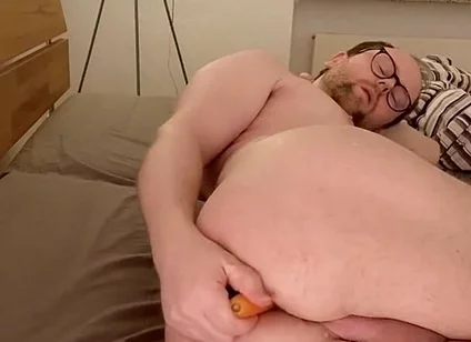 Stretching Ass with Big Cucumber