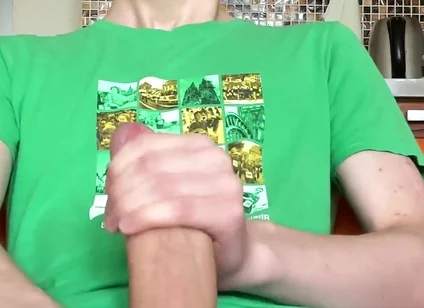 Big Load From a Boy in a Green T-shirt