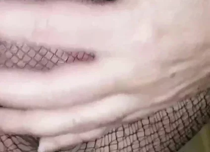 Dani Cums Big in Sexy Black Fishnet