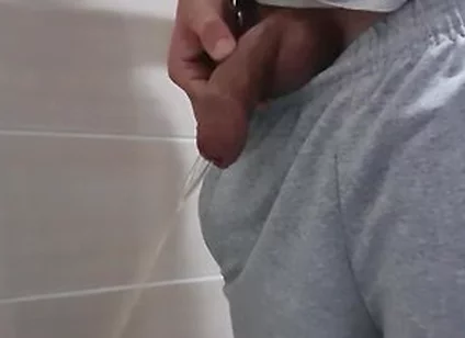 Guy Long Pissing With Uncircumcised Cock And Big Balls