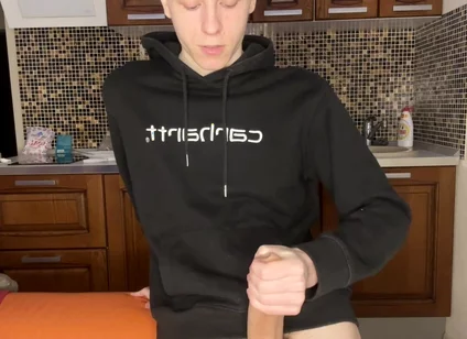 18yo Alone Strokes Monster Dick Imagining Classmate Begging