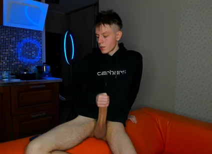 Horny College Twink Edges Huge Cock Until Explosive Cumshot
