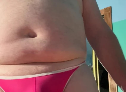 Small Cock Pink Thong