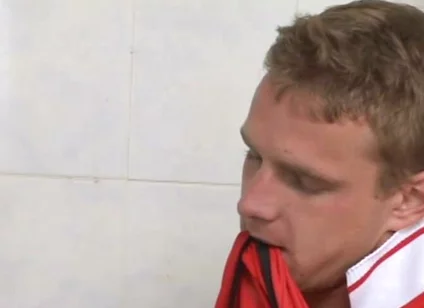 Sweaty Soccer Fuckers Take a Cum Shower