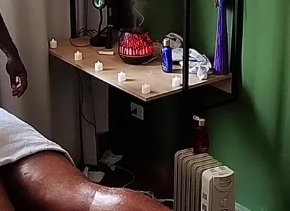 Camera Captures Image of Bear Receiving Massage.