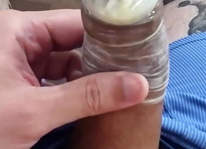 Giant and Thick Penis Releases Milk in the Condom
