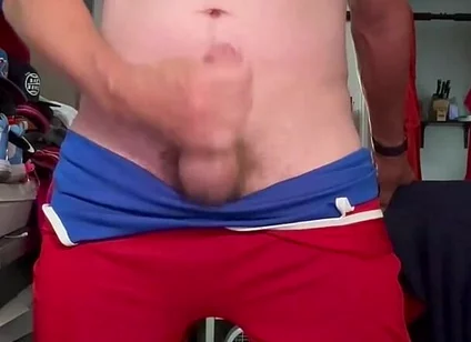 Jockdad87 Shoots a Load in His Wrestling Singlet